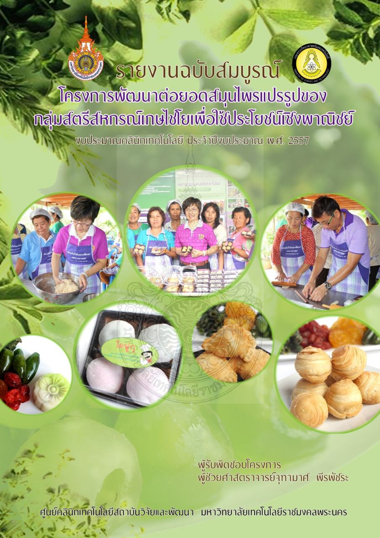 โครงการการพัฒนาต่อยอดสมุนไพรแปรรูปของกลุ่มสตรีสหกรณ์เกษตรไชโย เพื่อใช้ประโยชน์เชิงพาณิชย์ (งบประมาณตามโครงการคลินิกเทคโนโลยี ประจำปีงบประมาณ พ.ศ. 2557)