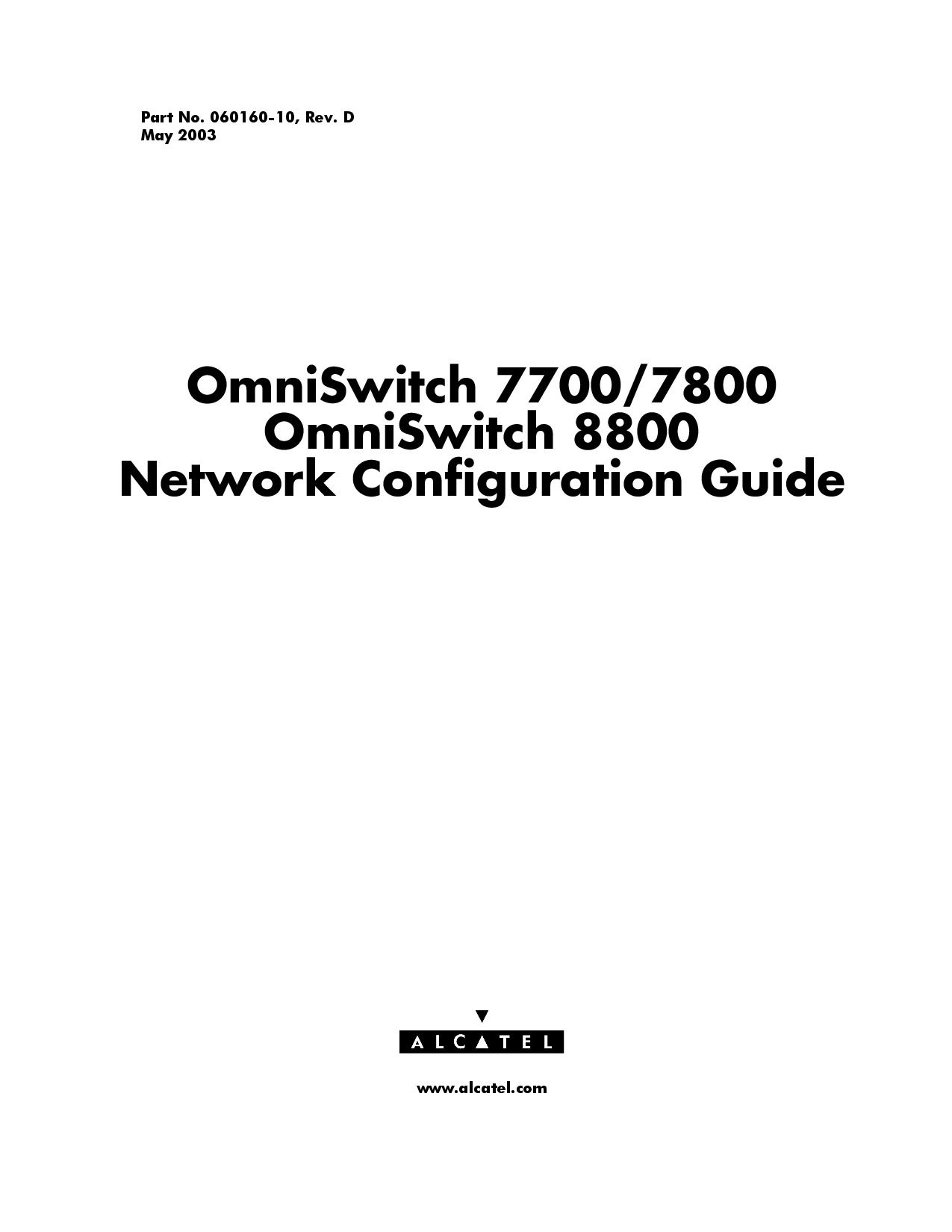 OmniSwitch 7700/7800 OmniSwitch 8800 Network Configuration Guide