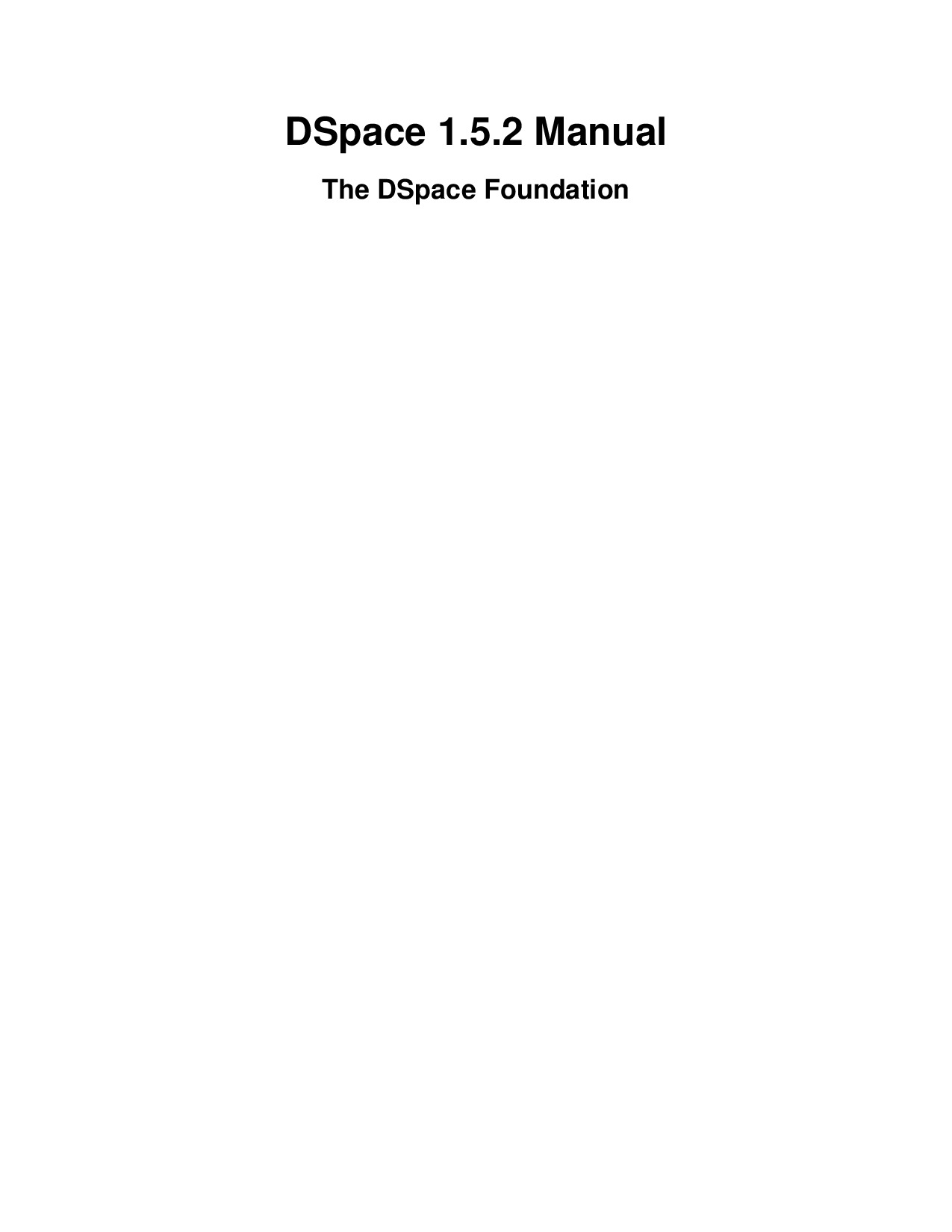 DSpace 1.5.2 Manual