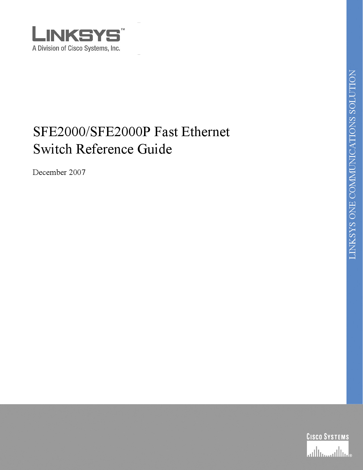 SFE2000/SFE2000P Fast Ethernet Switch Reference Guide