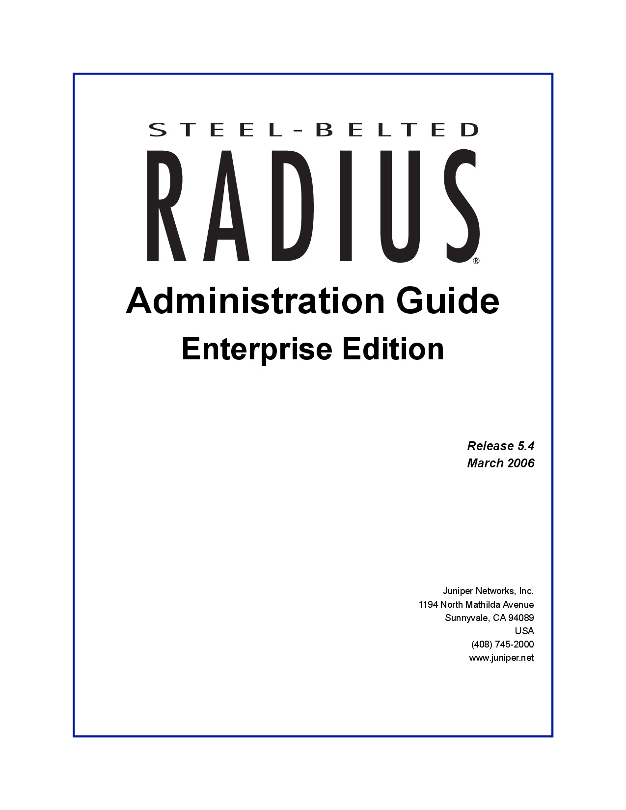 Steel-Belted Administration Guide